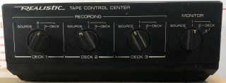 Vintage Realistic Stereo Tape Control Center - Model 42 - 2115 3 Decks