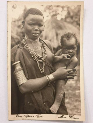 Vintage Rppc East African Types Meru Tribal Women