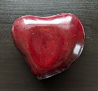 Vintage Elsa Peretti For Tiffany Heart Shaped Box Leather Jewelry Made In Italy