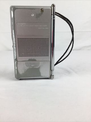 Vintage Sony AM/FM Pocket Radio Model ICF - S10MK2 Headphone Jack Battery Operated 3