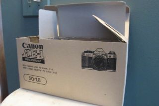 Canon Ae - 1 Program 35mm Slr Box - Plus Outer Box - Vg,  - Empty Box