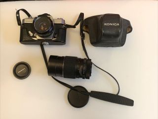 Konica Minolta Autoreflex T Slr Camera W/ Hexanon 52mm F/1.  8 Lens W/ Soligor