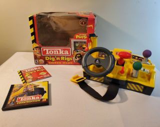 Vintage 2000 Tonka Dig N Rigs Cd Rom Playset Hasbro W/ Game & Tonka Construction