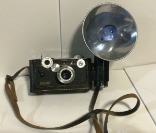 Vintage Argus C3 35mm Camera With Leather Case,  Flash And Bulb 1948