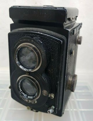 (0225) Vintage Rolleiflex Tlr Camera Compur Zeiss Tessar From Japan