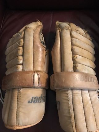 Cooper Horsehide Hockey Gloves Adult Vintage Leather / Nylon Armadillo Thumb 15