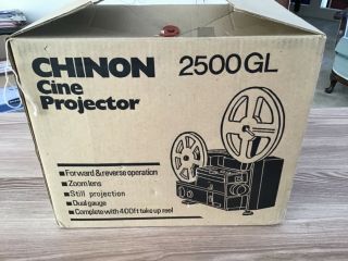 Chinon 2500gl 8mm/super 8 Film Projector