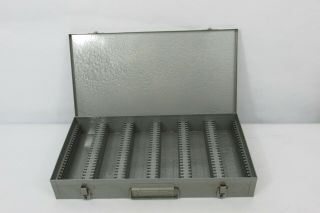 Vintage 35mm Slide Holder Metal Box Tray File Case Storage Usa Brumberger