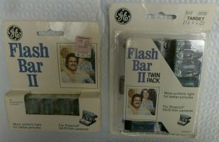 Ge Flash Bar Ii For Polaroid Sx - 70 Film Cameras - 3 Bars For 30 Flashes Nos