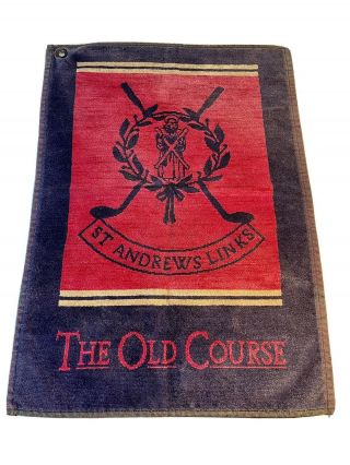 Vintage St Andrews Links The Old Course Golf Towel Sir Christopher Hatton