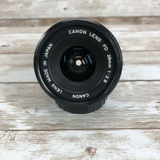Canon Lens Fd 28mm 1:2.  8 Camera Lens Made In Japan No Lens Cap
