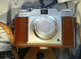 Vintage Agfa Silette Pronto 35mm Camera With Case Adjustable Lens And Box