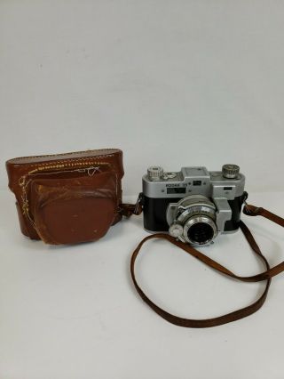 Vintage Kodak 35 Camera W/ Anastigmat 50mm F/3.  5 Lens & Deluxe Field Case Euc