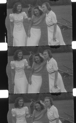 Rare Vintage Kodak 16mm Home Movie Film Black And White B&w 1938 Americana 16d
