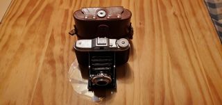 Vintage Ansco Speedex 4.  5 Special Camera Agra Agnar 4.  5 85mm Lens W Leather Case
