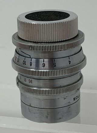 Wollensak Cine Raptar 1” 25mm F1.  5 Movie Camera Lens 2