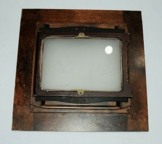 Burke & James View Camera - Wood Reversible Adapter Back W/ Ground Glass - 5 " X7 "