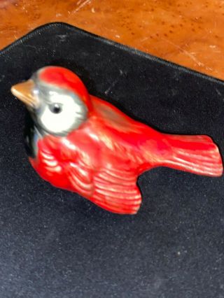 Vintage Goebel West Germany Red Ceramic Bird Figurine Cv 72 Hummel Porcelain