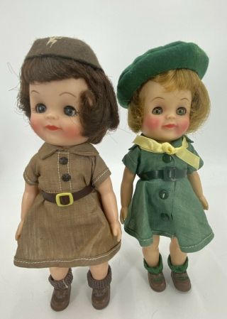 1965 Official 8” Junior Girl Scout & Brownie Doll Effanbee Sleepy Eyes