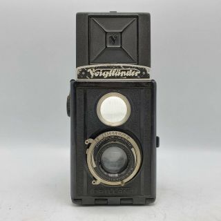Vintage Voigtlander Brilliant 6x6 120 TLR Camera Voigtar 7.  5cm F3.  5 Lens READ 2