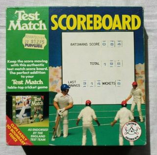 Vintage Test Match Cricket Game Scoreboard Peter Pan Playthings 1980 Rare