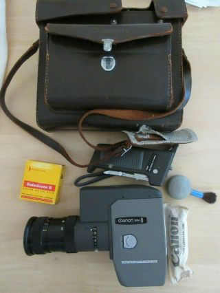 Canon Zoom 8 Video Camera With Case & Film Canon Zoom Lens C - 8 10 - 40mm F:1.  4