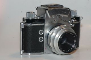 Ihagee Dresden 35mm Camera Exa Model Exakta W Lens E.  Ludwig Meritar 50mm F/2.  9
