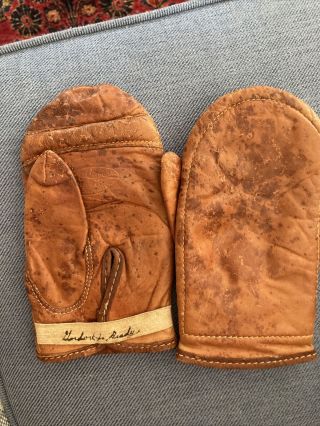 1950s " J C Higgins 150 " 1417 Sears Leather Boxing Gloves Vtg Punching Bag Mits