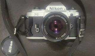 Nikon Fg 35mm Film Camera W/ Nikon 50mm Lens