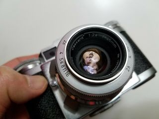 Vintage Braun Paxette 35mm Rangefinder Camera Steinheil F2.  8 Lens - Near