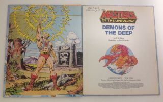 Masters Of The Universe Motu Demons Of The Deep 1985 Golden Book He - man Vintage 2