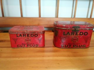 Vintage Laredo Burley Cut Plug Red Tobacco Tins