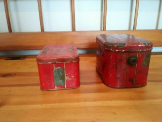 Vintage Laredo Burley Cut Plug Red Tobacco Tins 2