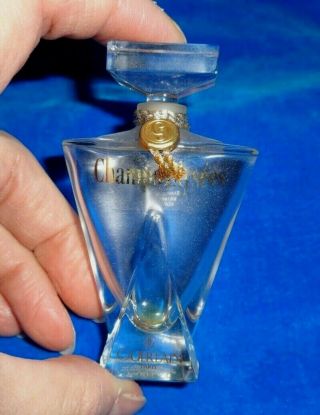 Vintage Guerlain Champs Elysees Parfum Empty.  34 Oz Glass Bottle (pb187)