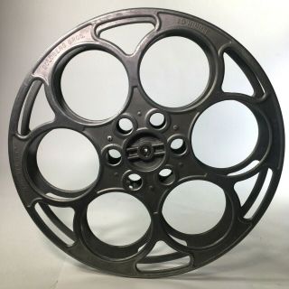 Vintage 35mm 2000’ 15 " X1 3/4”aluminum Metal Movie Theater Film Reel Made In Usa
