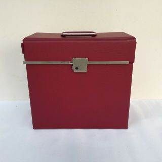12  & 7  Retro 3 x VINTAGE 1970 ' s RECORD BOX Storage Record Carry Case EX 2