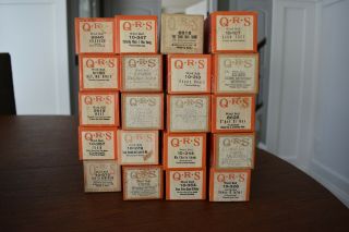 20 Vintage Player Piano Rolls - Qrs Brand