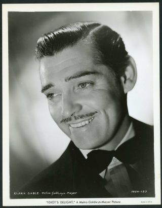 Clark Gable In Handsome Portrait Vtg 1939 Mgm Photo " Idiot 
