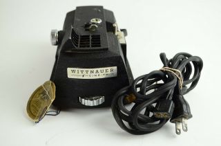 Vtg Wittnauer Cine Twin Wd 40 Camera Projector Base Motor 3 Speed & Rewind Cord