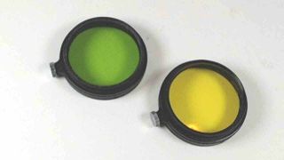 Two Vintage Leitz Leica filters 2 Yellow & green for Leica rangefinder cameras 3