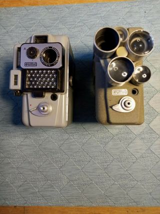 2 Eumig 8mm Movie Cameras With Cases