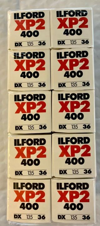Ilford Xp2 400 36 Exposure Black And White Negative Film Cat628797 Exp 4/95 10pk