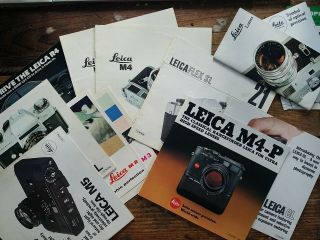 15 Vintage Leica Camara Lenses Guides Brochures Manuals M4 M5 Flex 35mm Photo