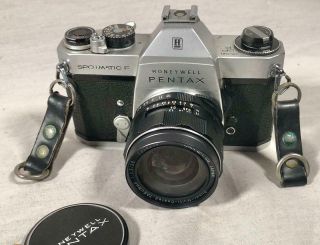 Vtg Honeywell Pentax Spotmatic F 35mm Film Camera W/ Takumar 1:3.  5/28 Lens R&p