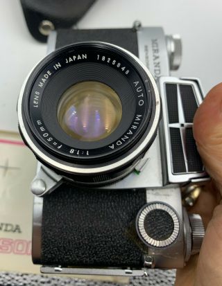 Vintage Miranda Sensorex 35mm Camera in Case w Lens,  Filter & Guide 3