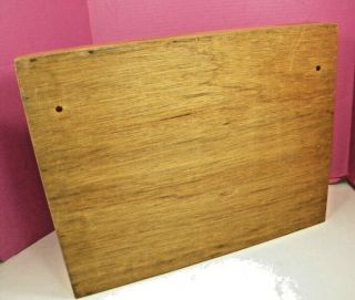 Vintage Napa Valley Box Co Wood 64 Slots Cassette Tape Wall Mount Holder 3