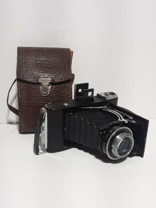 Vintage Zeiss Ikon Novar - Anastigmat 1:45 Folding Bellows Camera W/leather Case