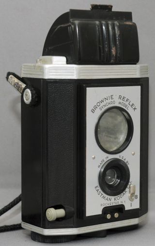 Eastman Kodak Brownie Reflex Vintage Film Camera Synchro Model W/strap Usa