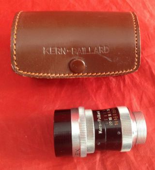 D Mount Kern - Paillard Yvar 1:1.  9 F=13mm Ar Lens With Bolex Hood