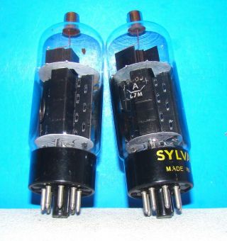 6cb5a Sylvania 2 Vintage Amplifier Vacuum Radio Audio Tubes Valves 6cb5